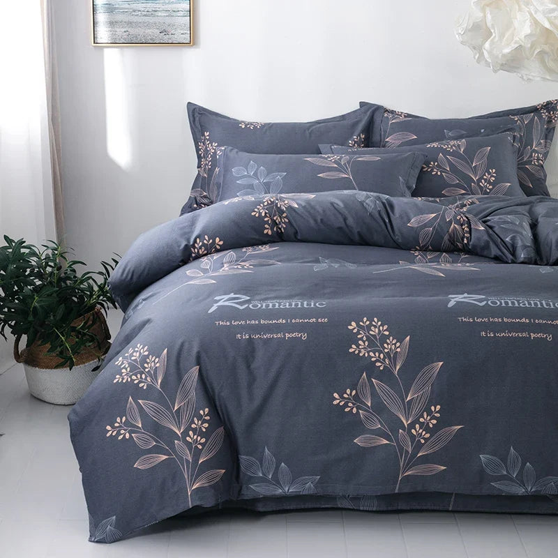 Flower Printing Cotton Bedding Sets