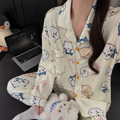 Anime Chiikawa Hachiware Delong Pajamas
