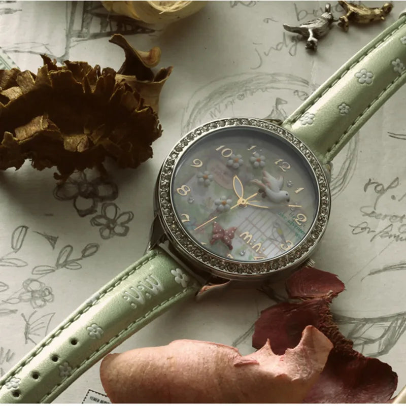 Fashion Ladies Luxury Hand-made Quartz Wristwatches