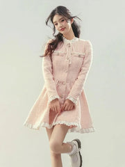 High Quality Small Fragrance Tweed Dresses For Women