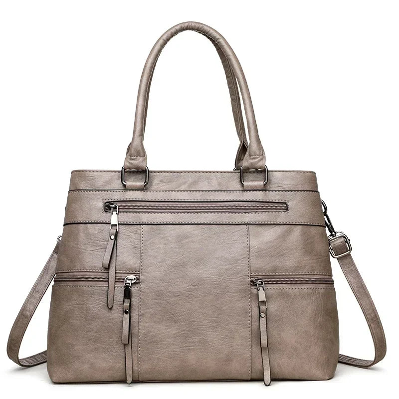 Elegant Women High Quality Leather Top-Handle Bags
