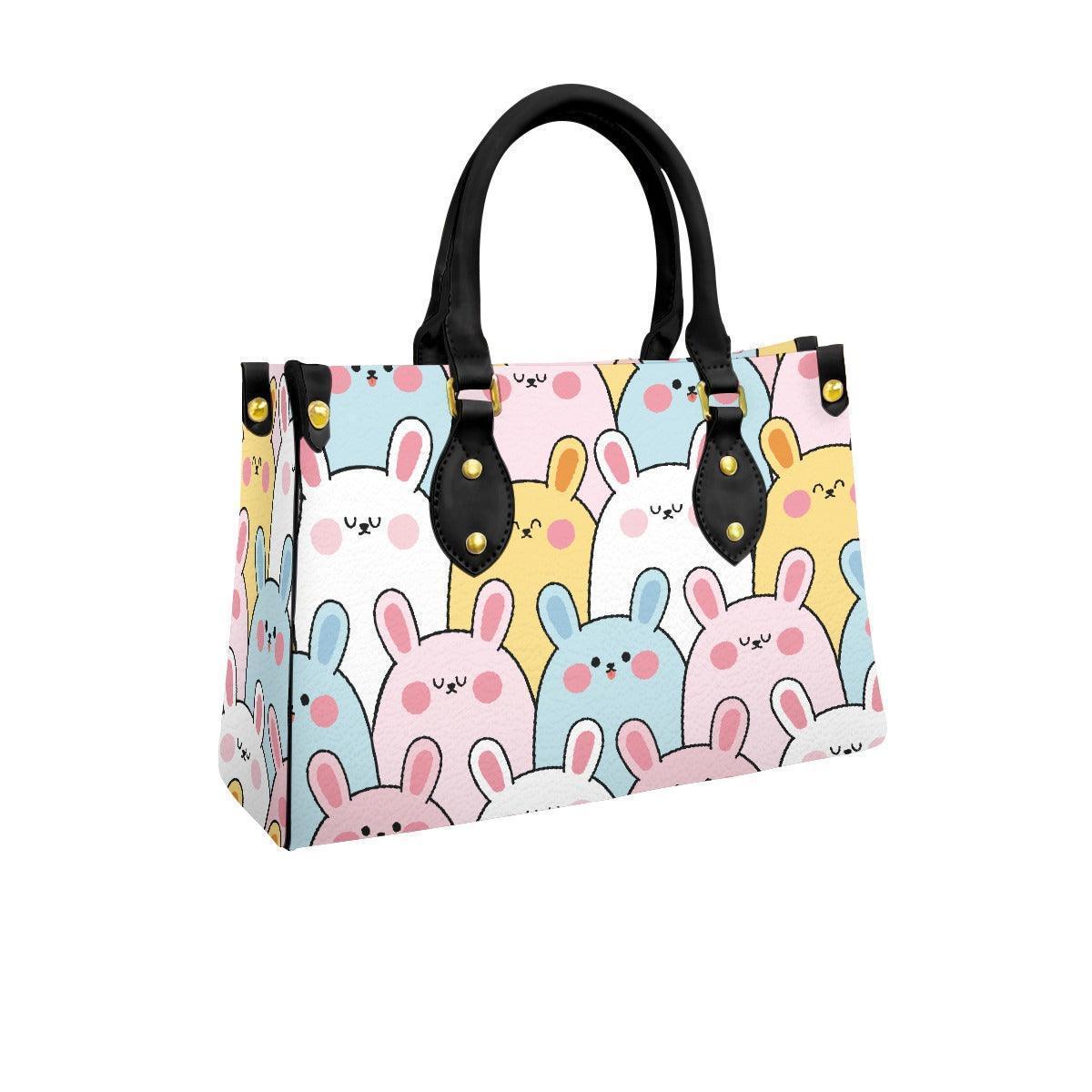 Cute Stylish Cartoons Women's Tote Bag With Black Handle