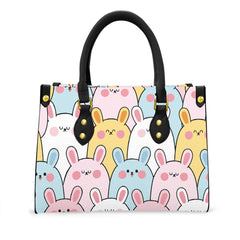 Cute Stylish Cartoons Women's Tote Bag With Black Handle