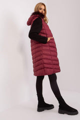 Fashionable Down Long Zippered Vest