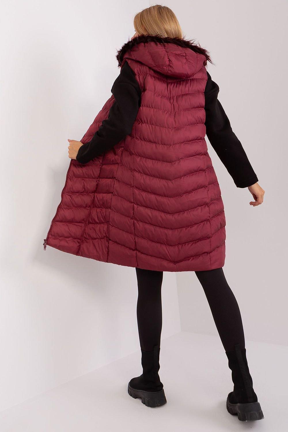 Fashionable Down Long Zippered Vest