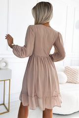 Chiffon Midi Long Sleeves Cocktail dress