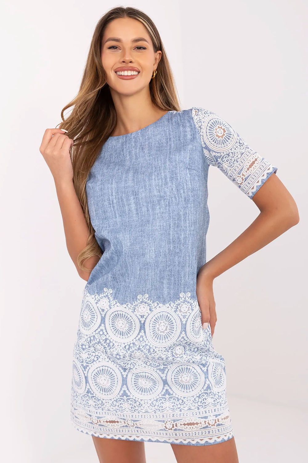 Elegant Subtle Print Formal Daydress