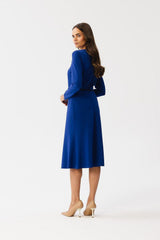 Fashionable Faux Leather Belt Daydress