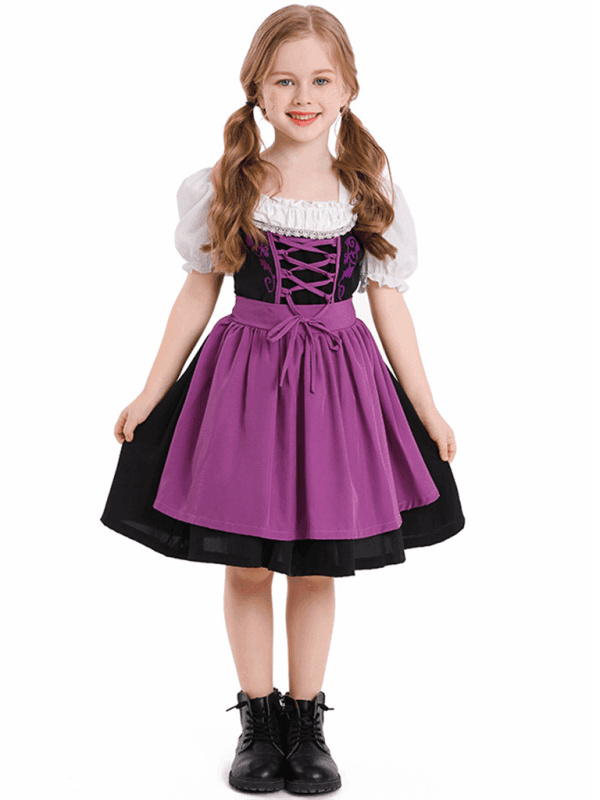 Children's beer festival skirts multi-color costumes dress