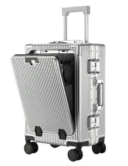 Aluminum Trolley Spacious Easy-Access Luggage