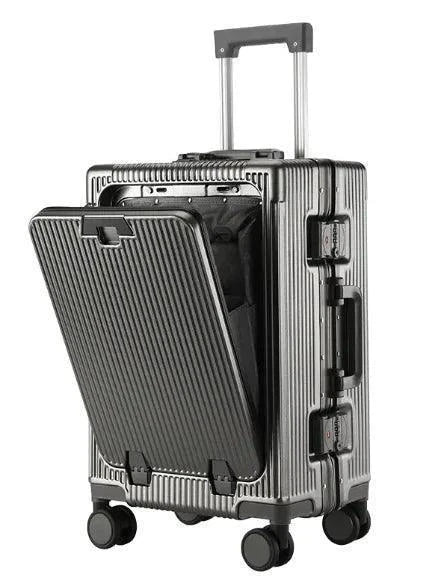 Aluminum Trolley Spacious Easy-Access Luggage
